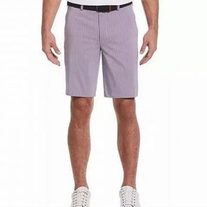 PGA pink blue plaid shorts